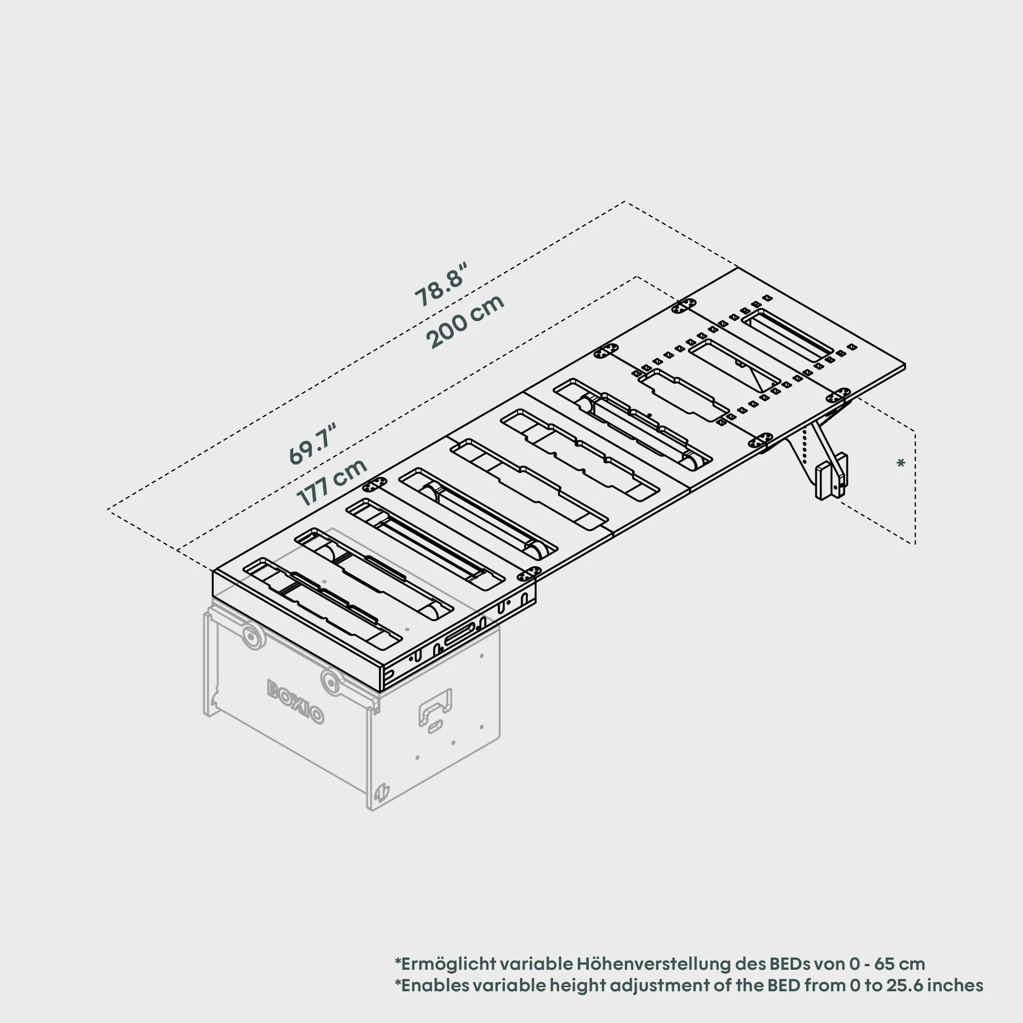 BOXIO RACK BED L I Camping bed - Image 4
