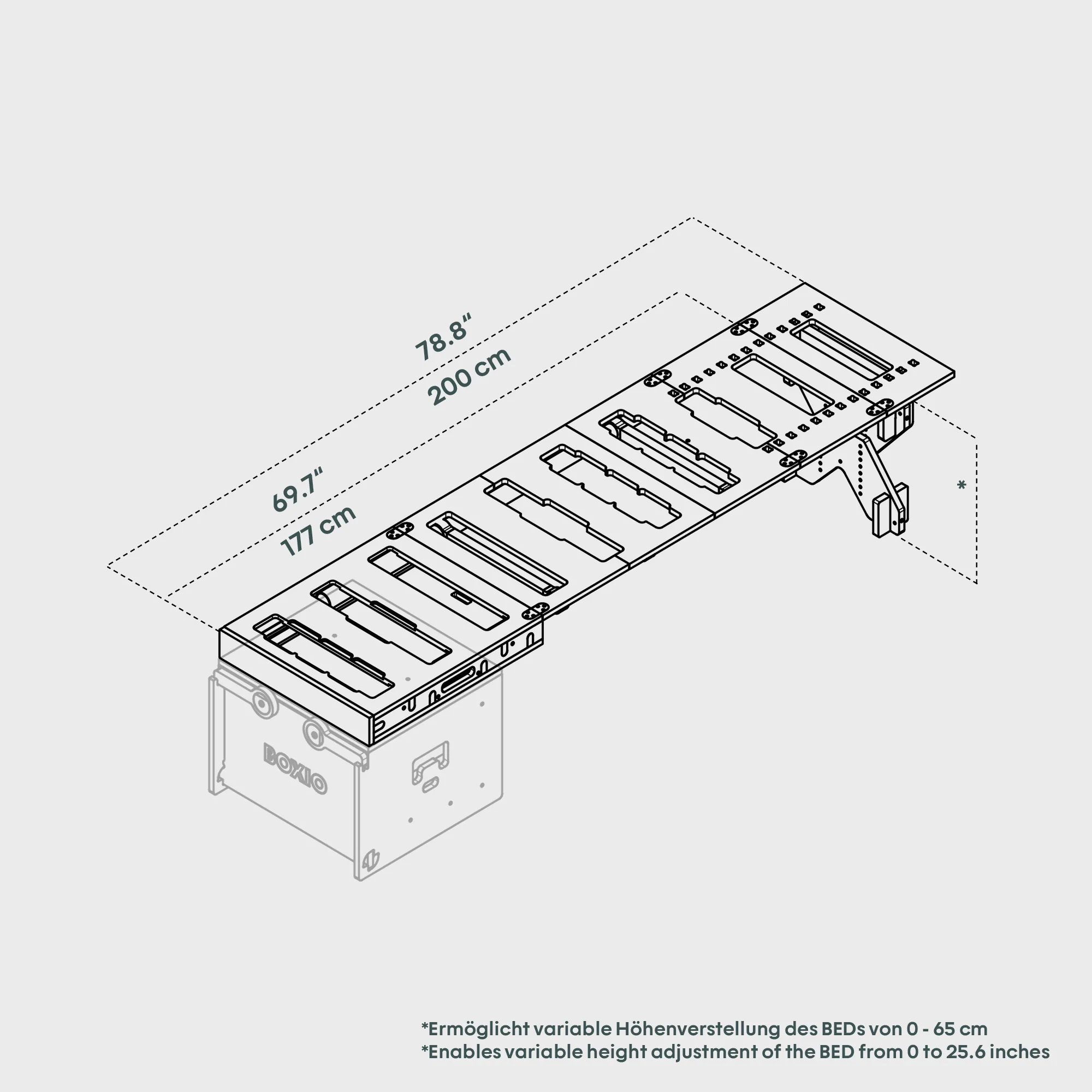 BOXIO RACK BED M I Modular camping bed - Image 4