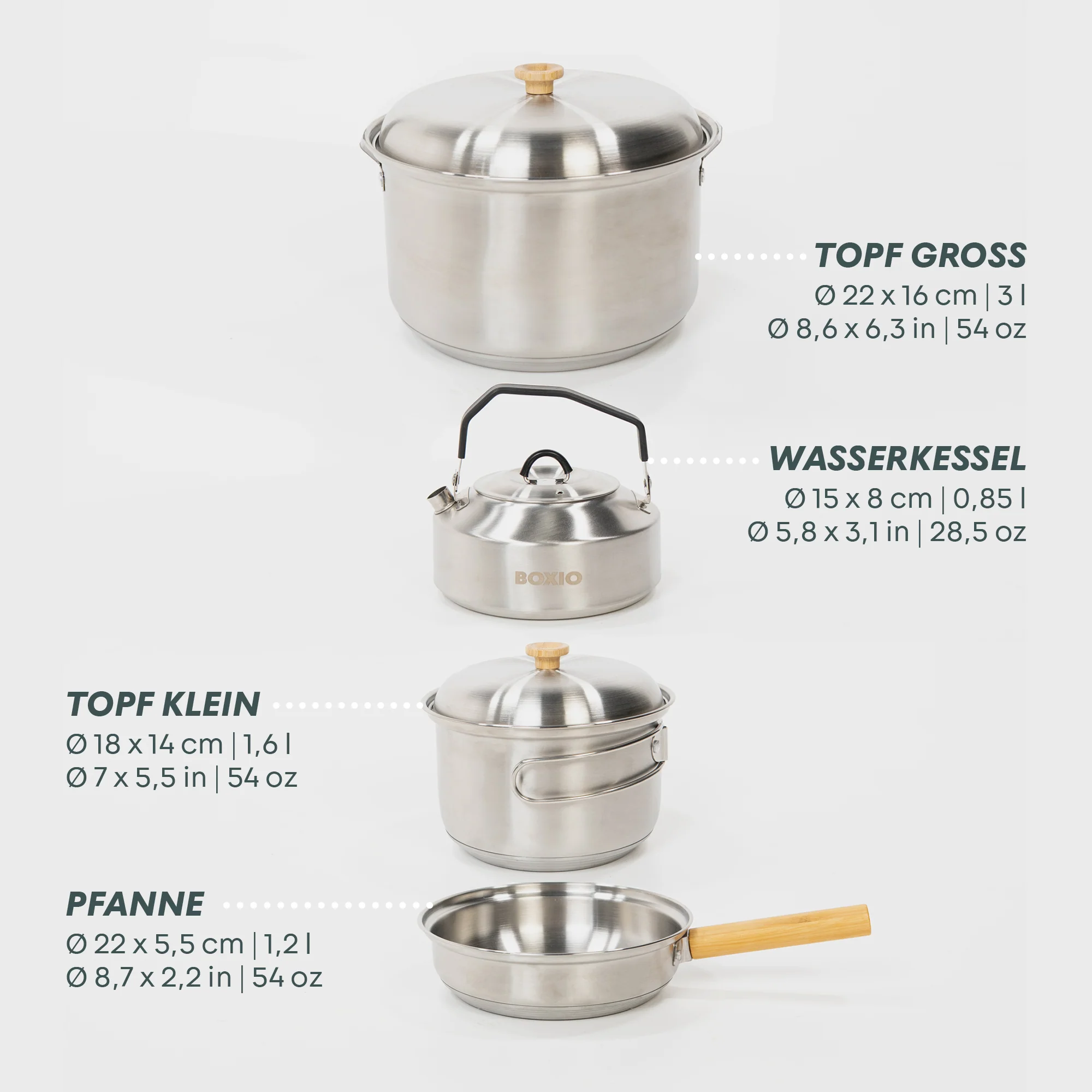 BOXIO COOK PLUS | Mobile gas stove with pot set - Image 3