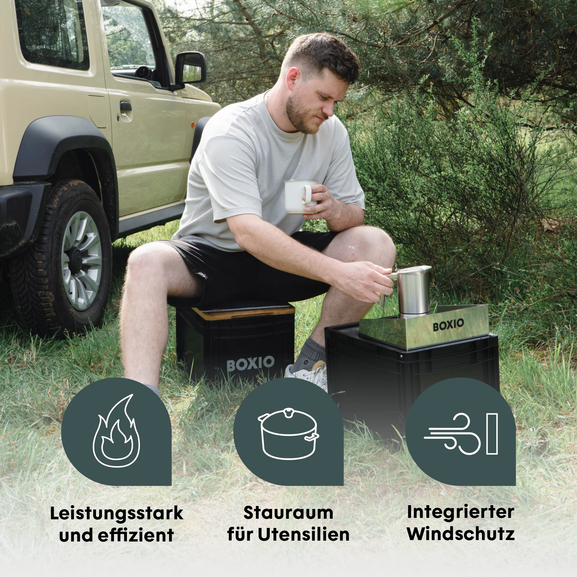 BOXIO COOK PLUS | Mobile gas stove with pot set - Image 8