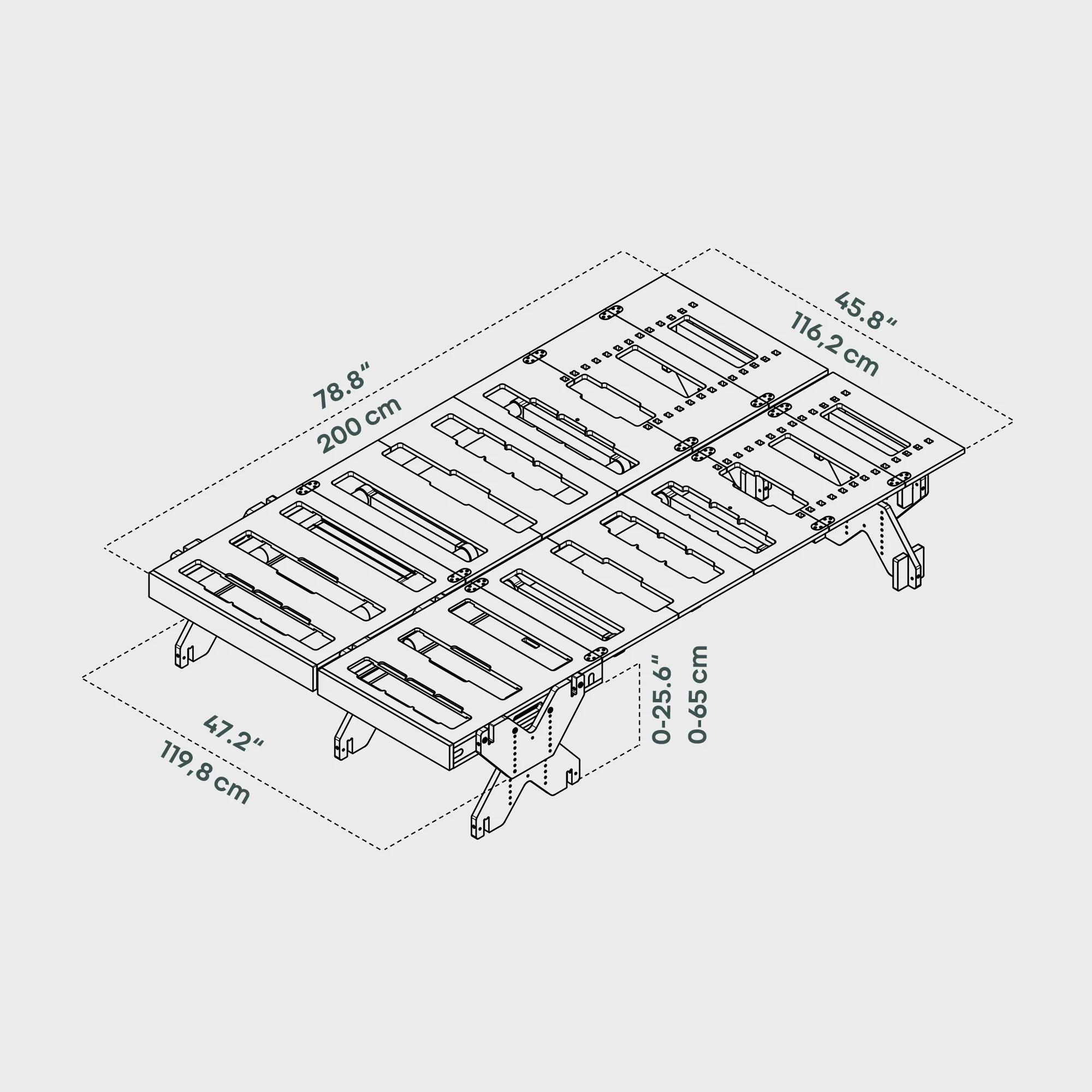 BOXIO RACK BED BUNDLE L I Modular camping bed - Image 3
