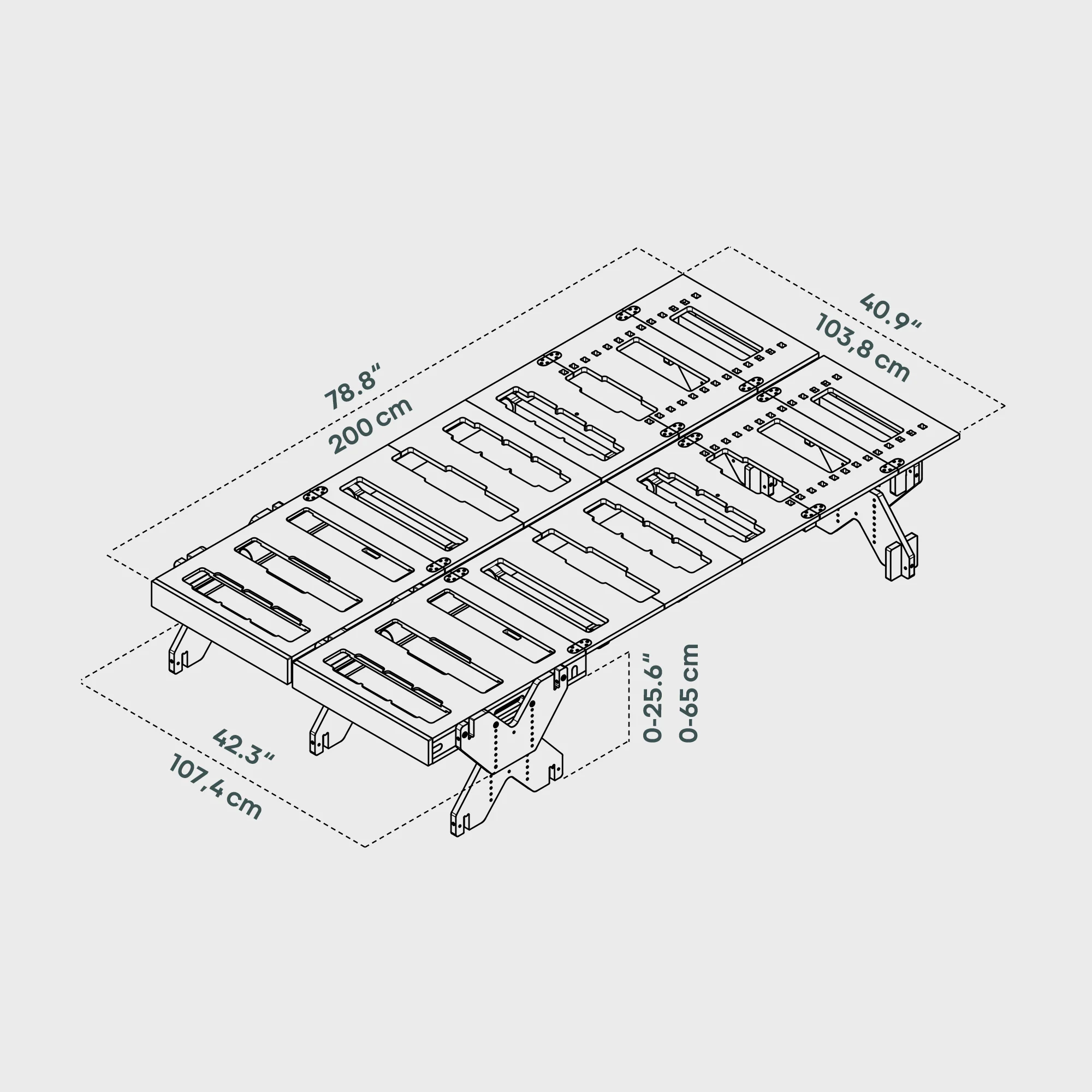 BOXIO RACK BED BUNDLE M I Modular camping bed - Image 3