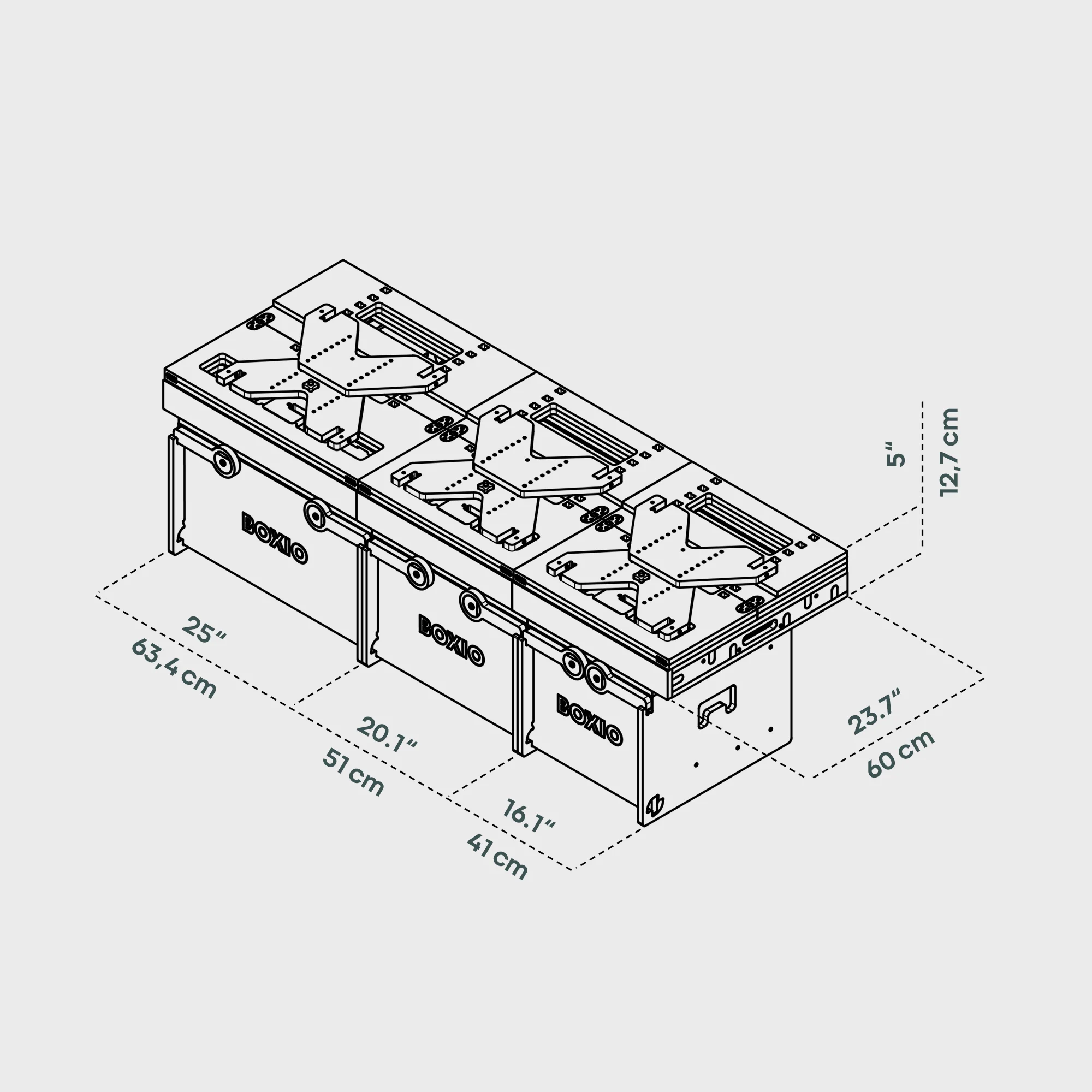 BOXIO RACK BOX + BED BUNDLE XXL I Modular camping box - Image 2