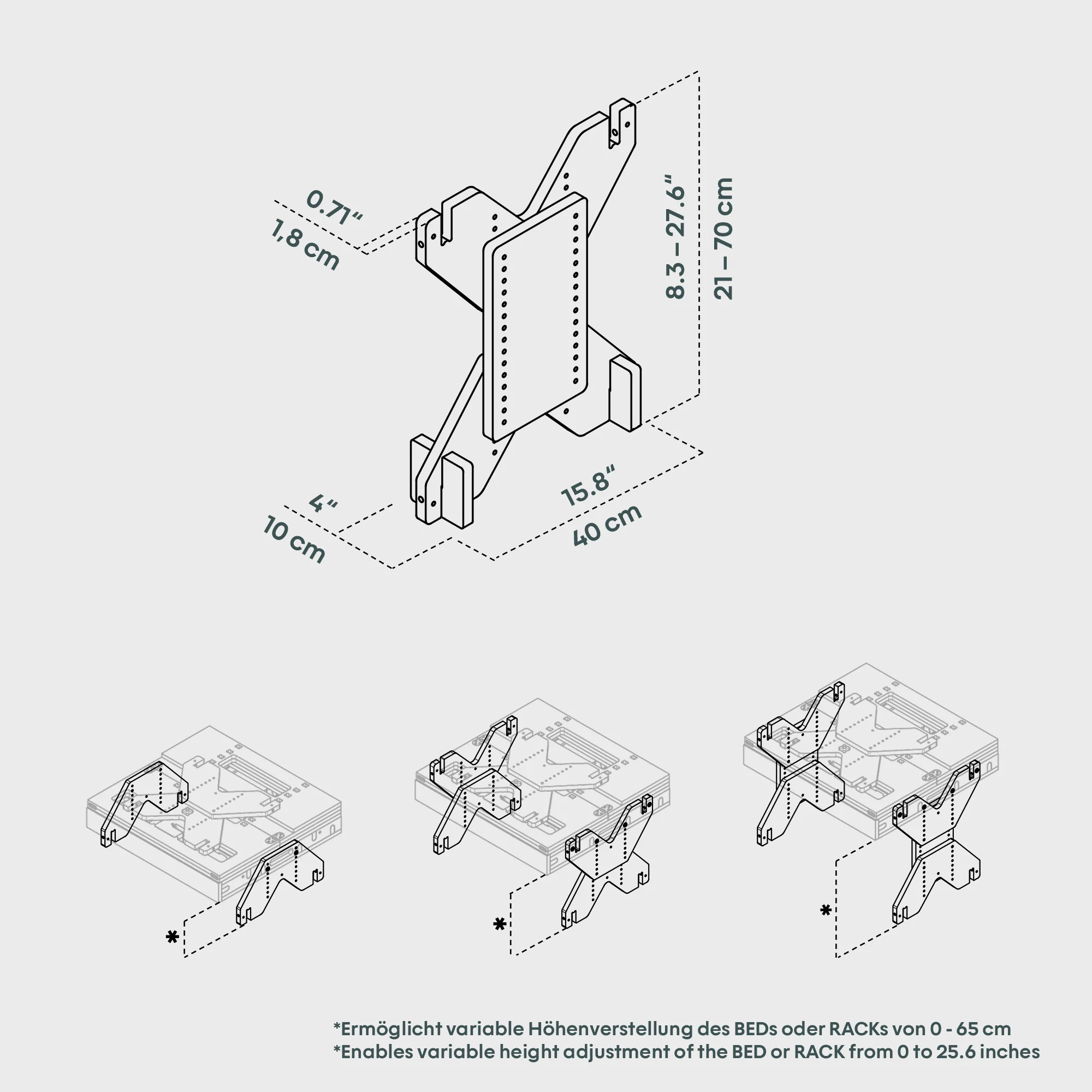 BOXIO RACK FOOT I Height-adjustable foot - Image 3