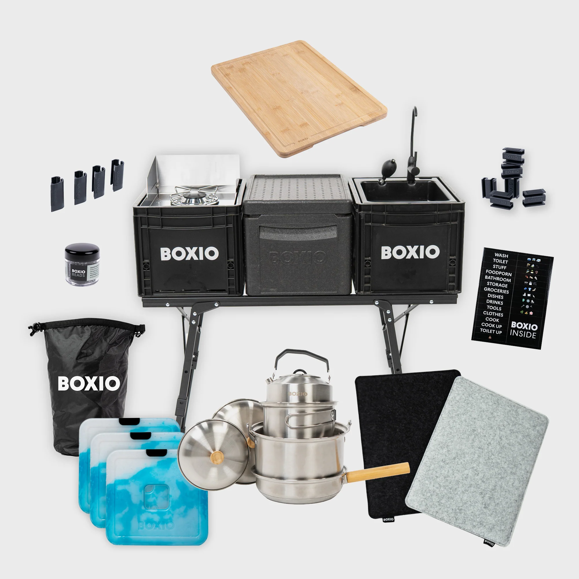 BOXIO KITCHEN PLUS I Mobile outdoor kitchen with standing height